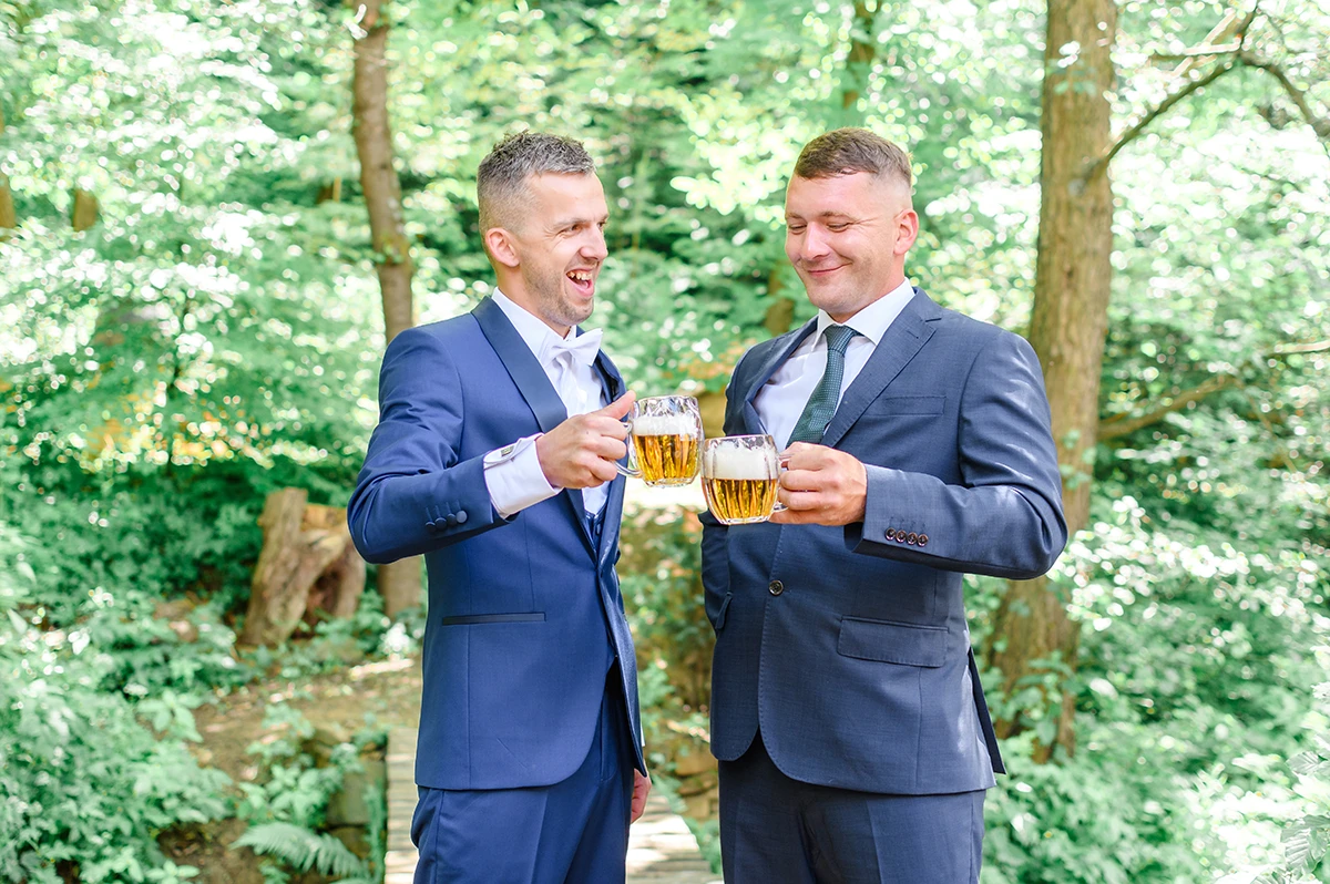 prípitok ženícha pred svadbou Hermanovce